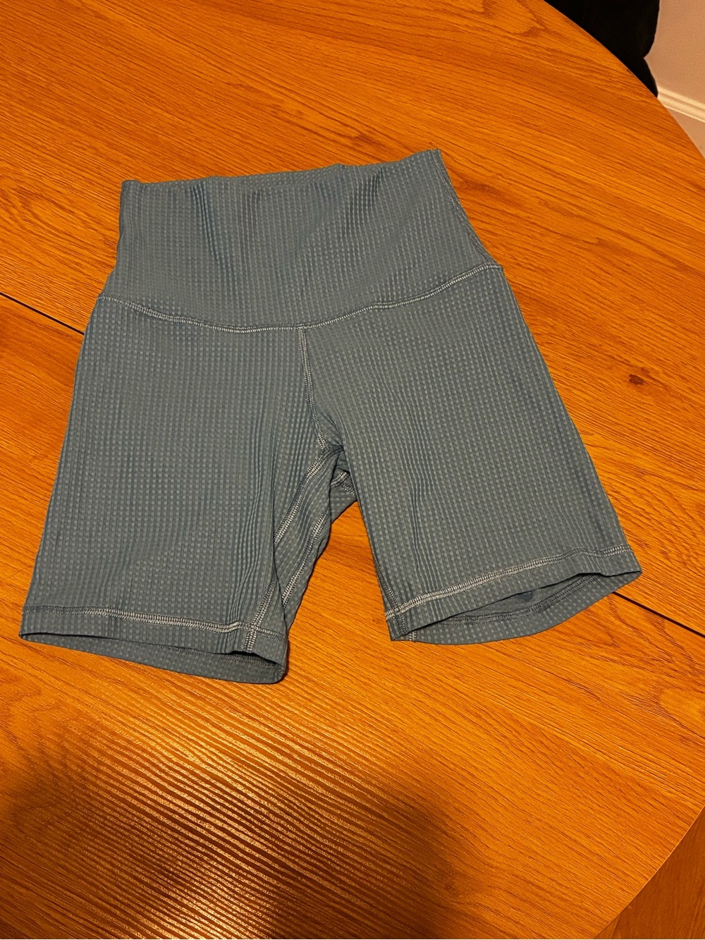 Lululemon Textured Bike Shorts - Grey Blue